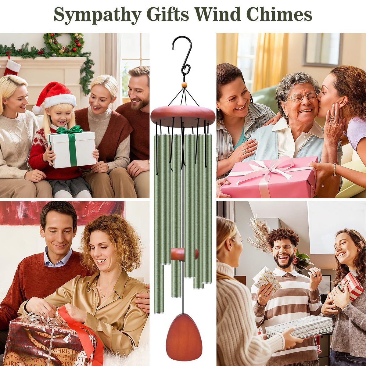 Large Aluminium Wind Chimes (Green wind chime -36“)