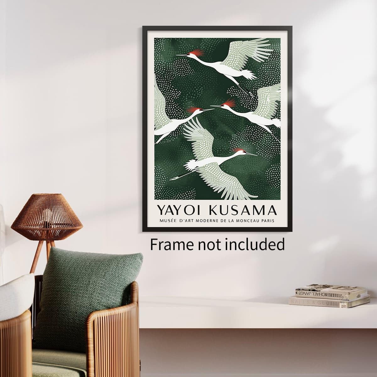 Japanese Flying Cranes Wall Art Vintage Bird Pictures Aesthetics Posters Minimalist Animal Canvas Prints Nordic Nature Zen Calm for Living Room Bedroom Office Decor 20x30in Unframed (Unframed / Japanese Art 007 / 30"L x 20"W)