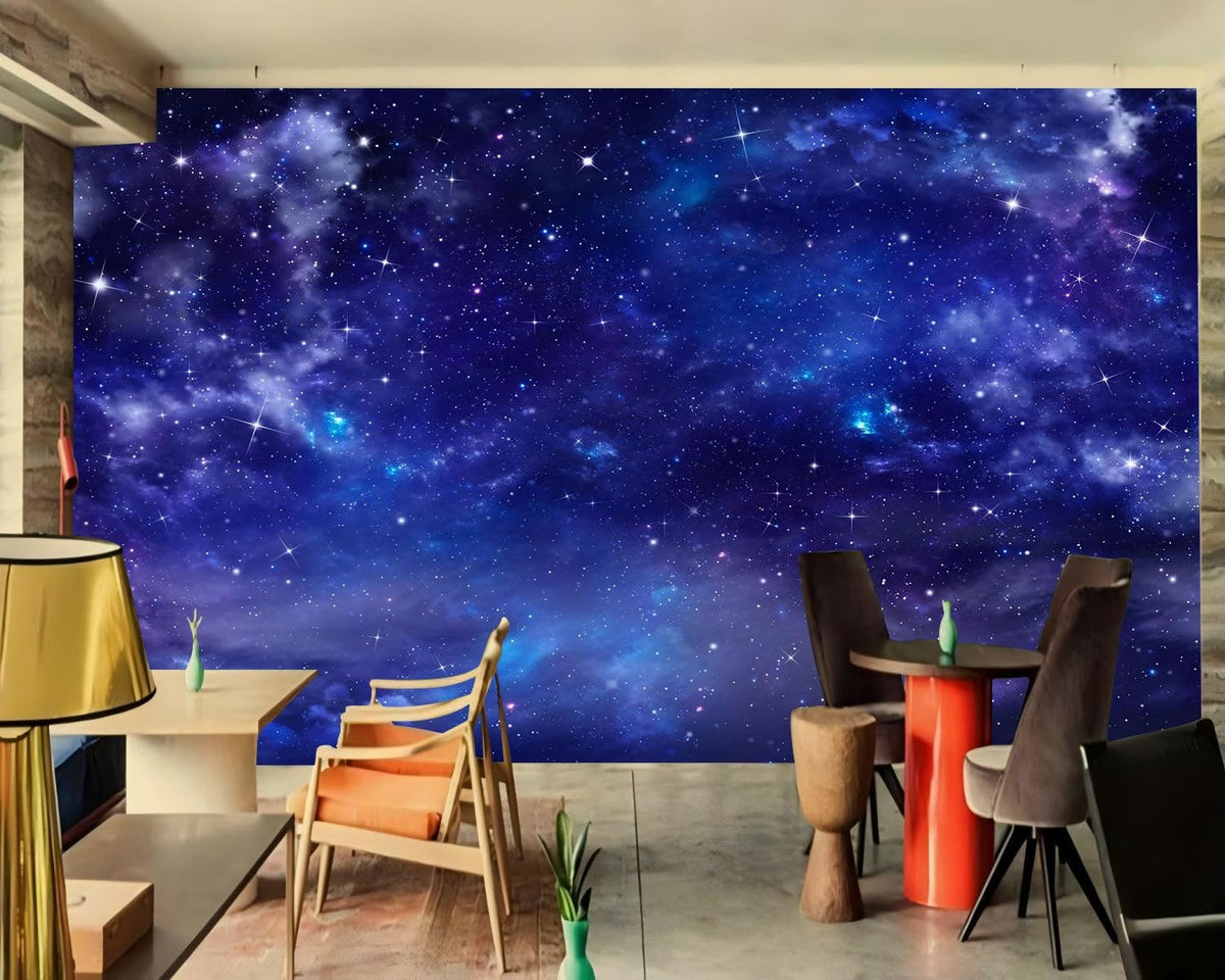 Peel and Stick Wall Mural Wallpaper Night Sky 114"×82" Decor G15 (G15 / 114" x 82")