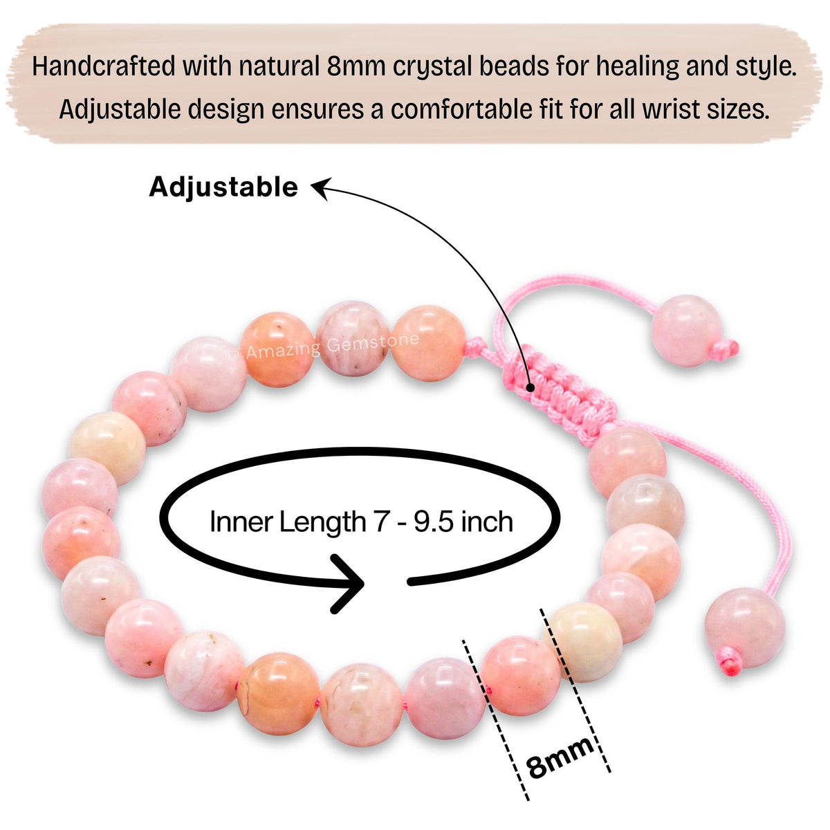 Pink Opal Bracelet (Pink Opal)