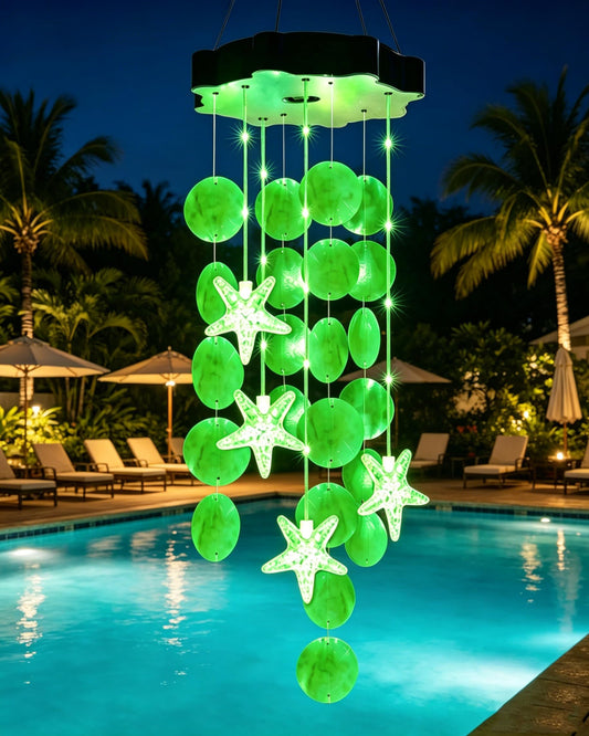 Solar Wind Chimes for Outside (Green)