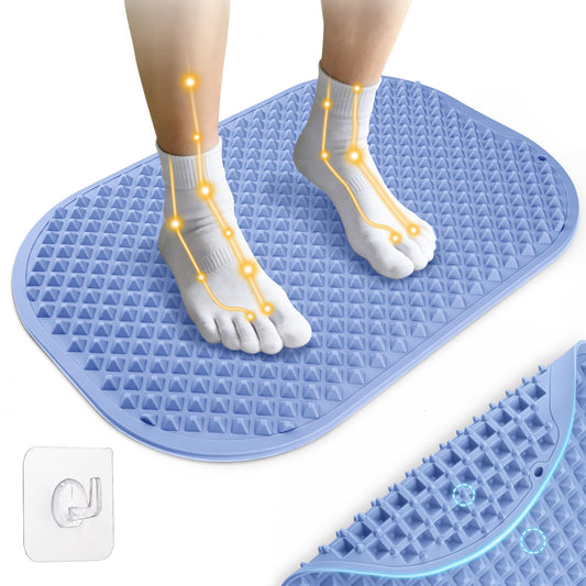 Upgrade Silicone Foot Massage Mat with Dual (Blue / X-Large)