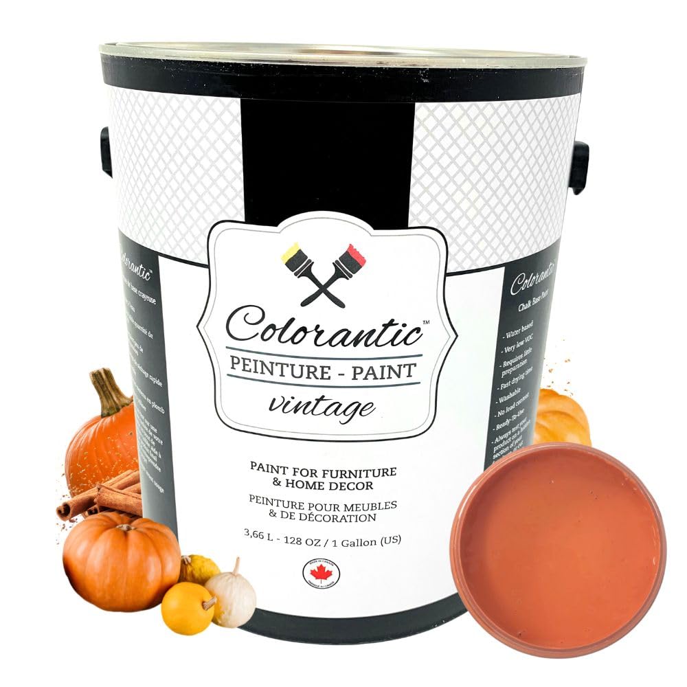 PUMPKIN SPICE Chalk Paint for Furniture DIY (Pumpkin Spice / 128 Fl Oz (Pack of 1))