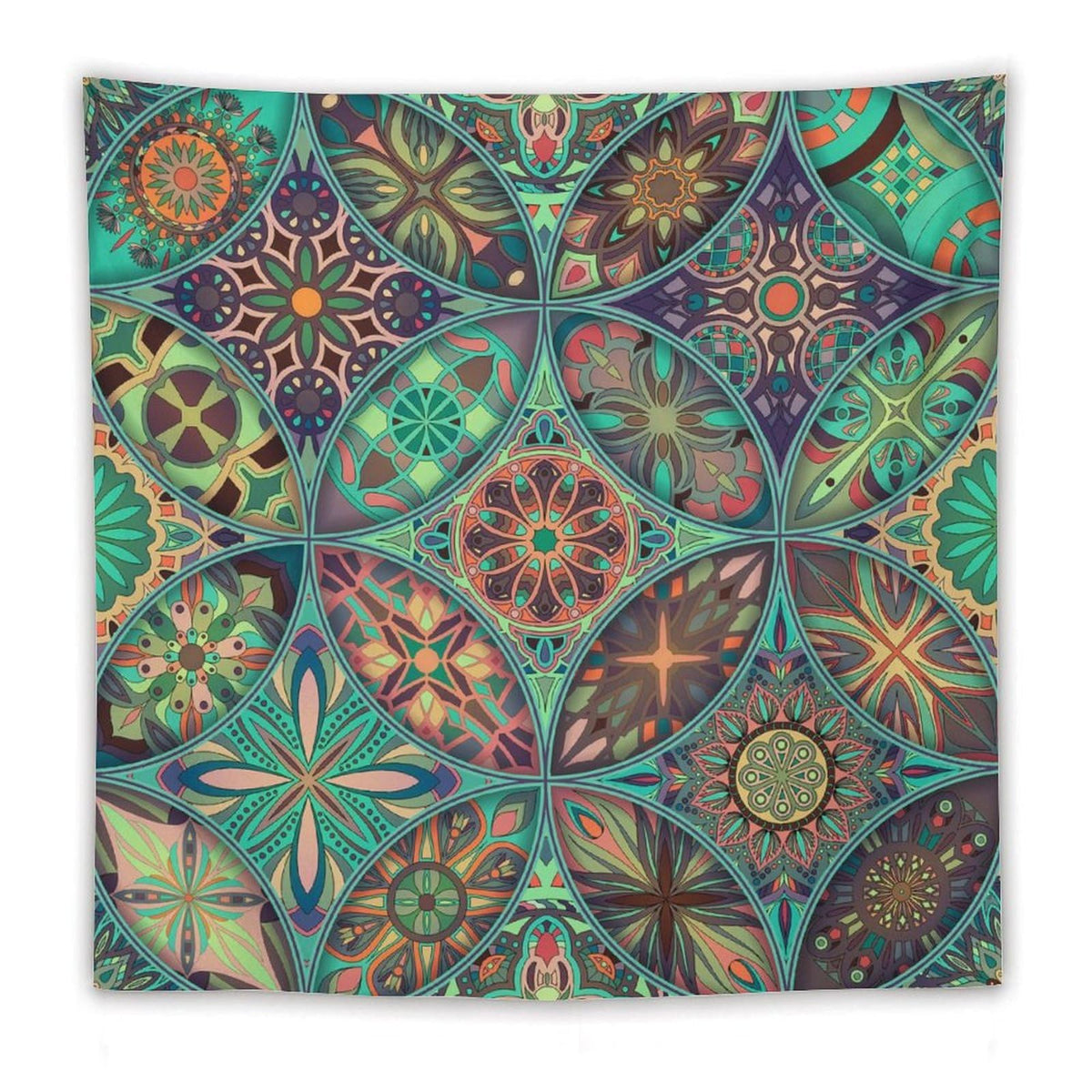 Vintage Mandala Tapestry Wall Hanging Bohemian Boho Colorful Tapestries Home Decor for Living Room Bedroom Apartment Farmhouse Dorm 60"x60" (60"L x 60"W / Mandala-28)