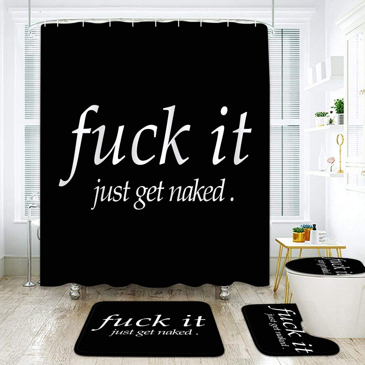 Bathroom Sets with Shower Curtain and Rugs (Fuck It Just Get Naked)