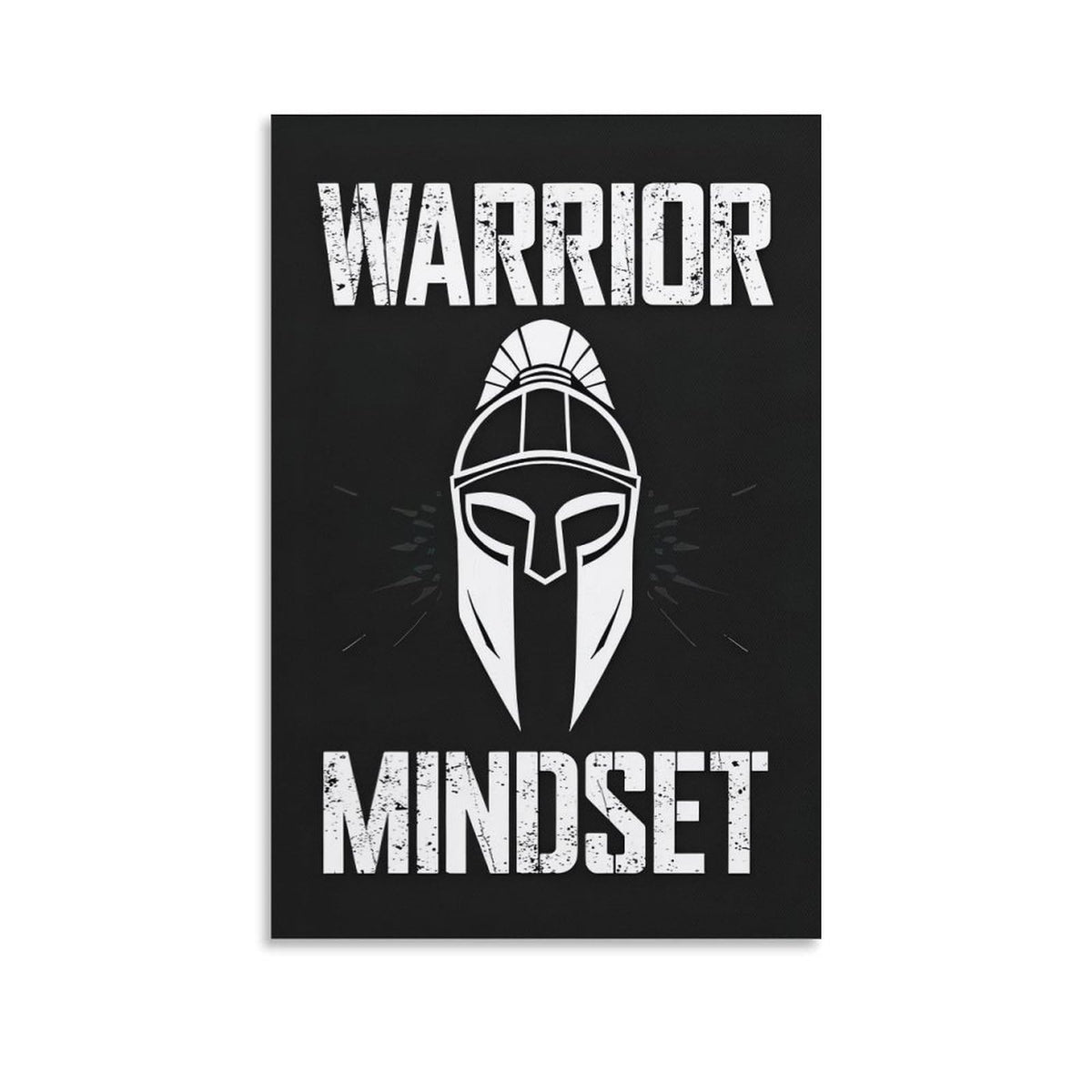 Warrior Mindset Spartan Helmet Canvas Printing Wall Art Prints Wall Decor Posters Black White Minimalist Gym Fitness Motivation Living Room Bedroom Office Training Decor 24x36inch (style-4 / 24x36inch(60x90cm) Unframe)