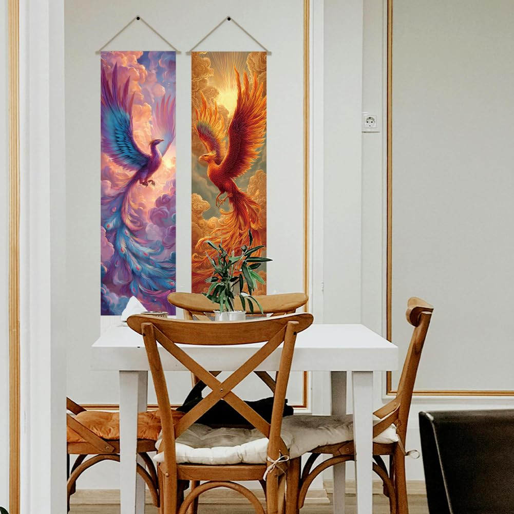 2Pcs Phoenix Tapestry (Multicolor-Phoenix)