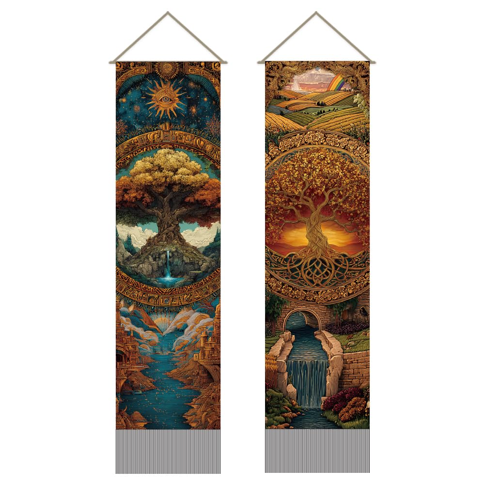 2Pcs Tree of Life Tapestry (Multicolor-Tree of Life)