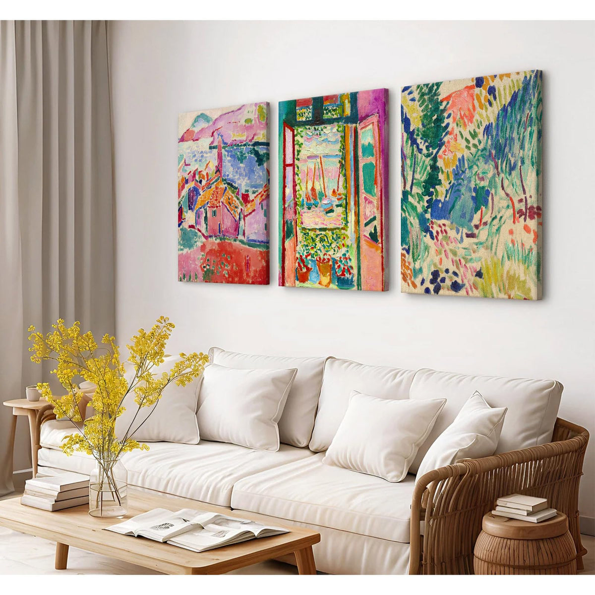 Henri Matisse Wall Art Prints Aesthetic Canvas Matisse Wall Decor Painting Colorful Matisse Wall Art Poster Boho Abstract Matisse Picture Artwork for Bedroom Living Room 16x24x3 Inch Ready to Hang (Wrapped Canvas / Henri Matisse Prints / 24"L x 16"W)