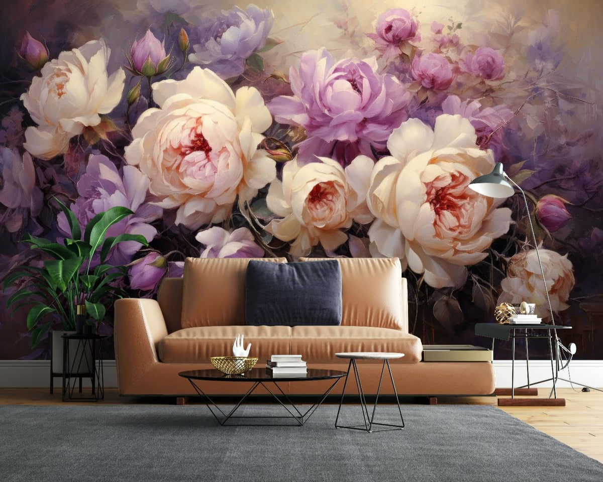 Peel and Stick Wall Mural Wallpaper Floral 118"x82" Decor A03 (A03 / 118" x 82")
