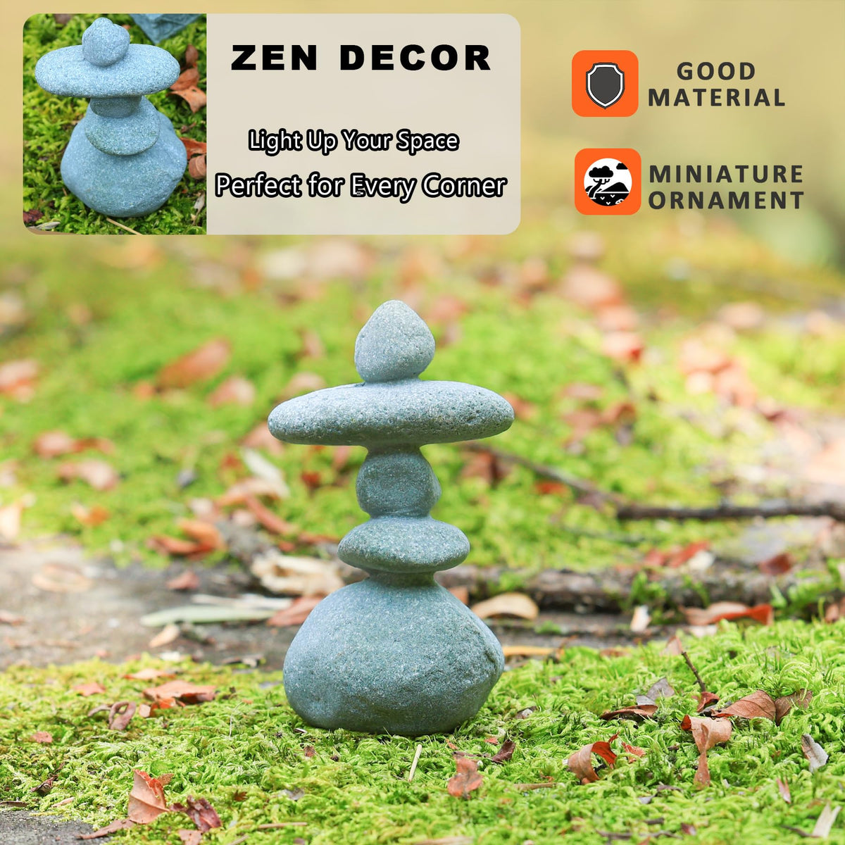 6 PCS Mini Zen Garden Accessories (Garden)