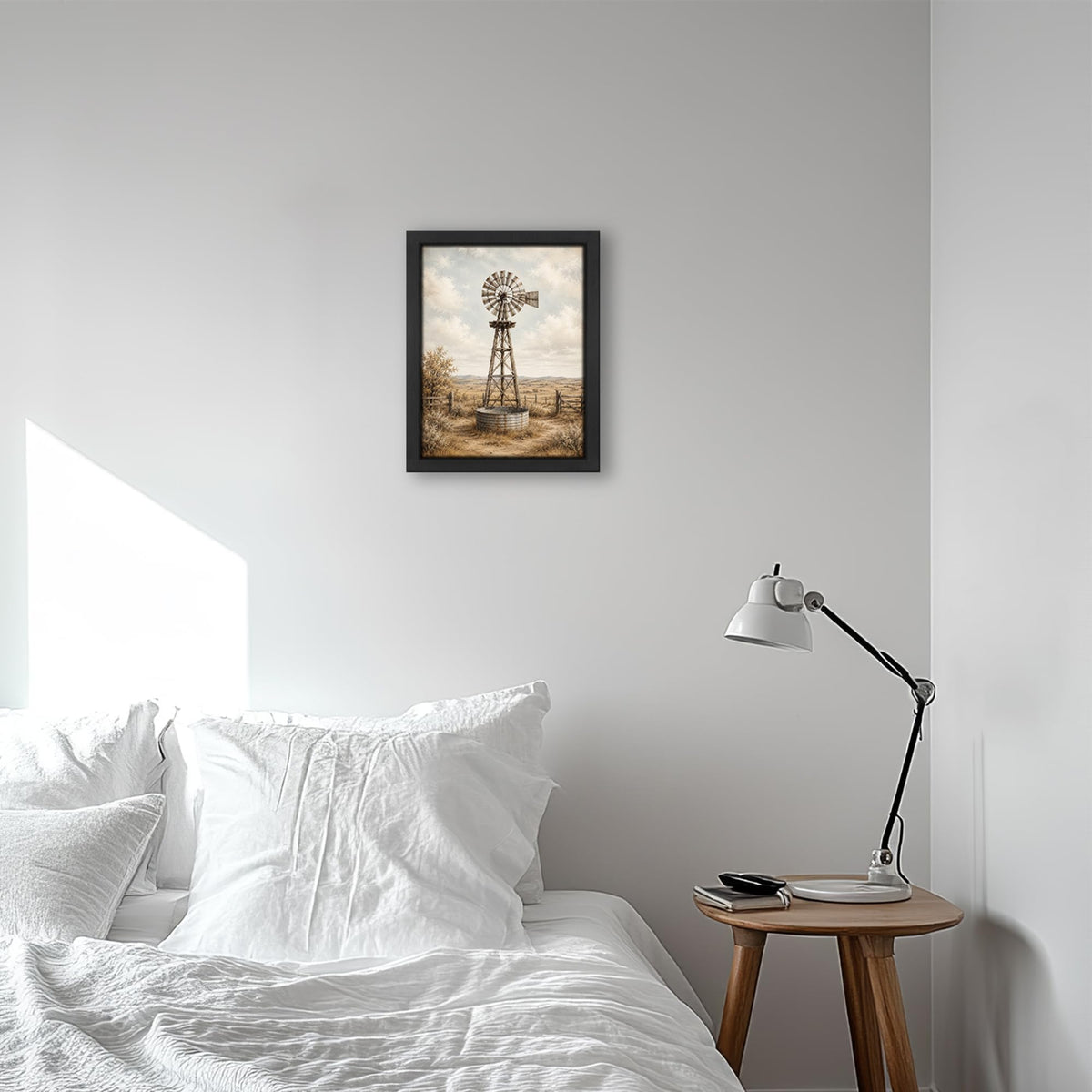 Rustic Windmill Decor Wall Art (Wall Art Framed 68 / 20"L x 16"W)