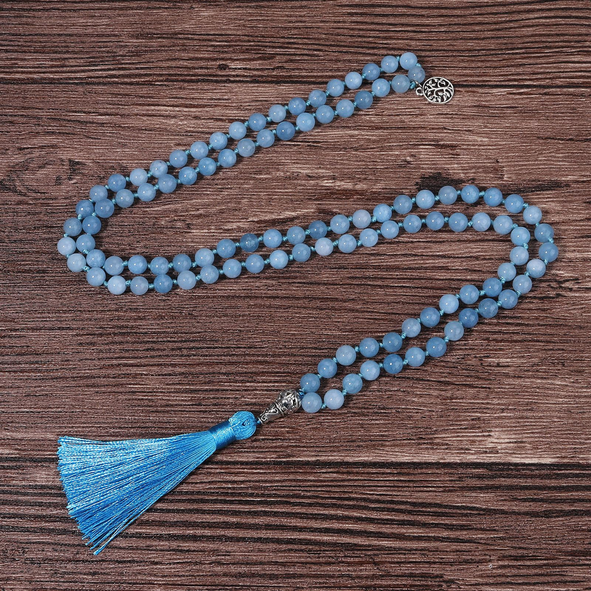 108 Mala Beads Semi (Aquamarine)