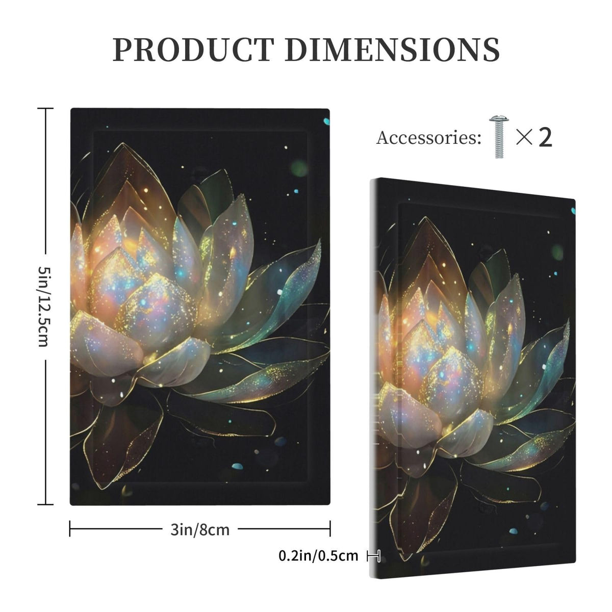 Spa Yoga Zen Lotus Flower Decorative 1 (Spa Yoga Zen Lotus Flower / 1-Gang Blank)