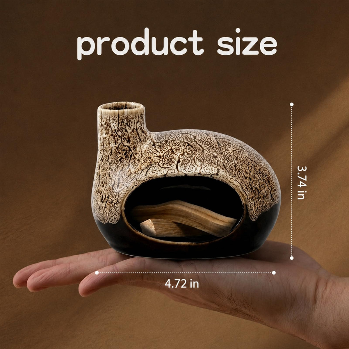 Handcrafted Ceramic Palo Santo Holder (White)