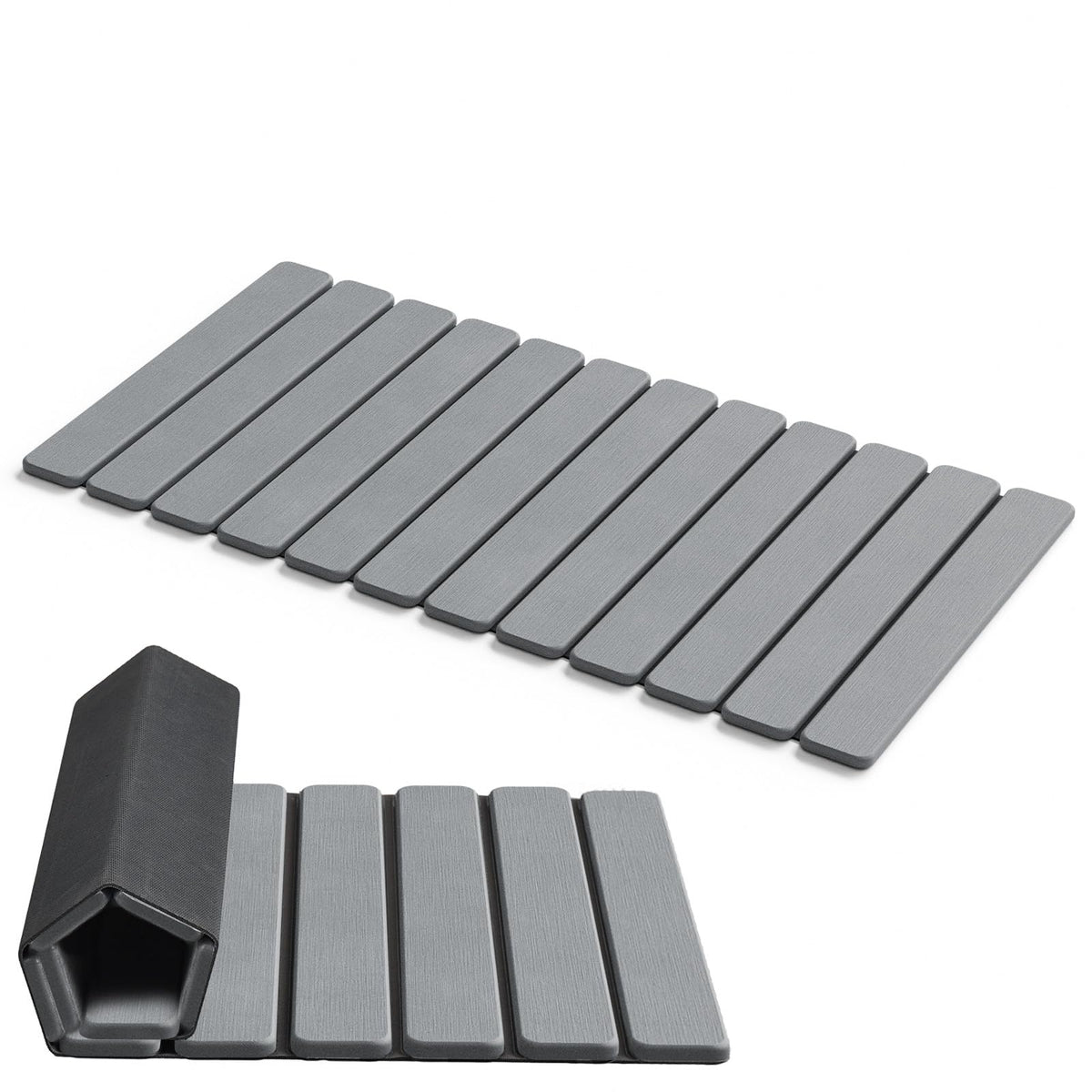 Foldable Stone Bath Mat (Grey / 31.5" x 15.7" (12 Fold))