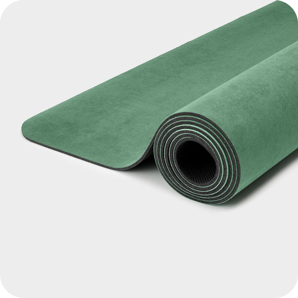 Suede Yoga Mat (Green Ombre / Art Deco)