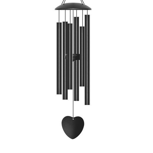 28" Metal Outdoor Wind Chimes with Heart (Heart-shape / 28“)