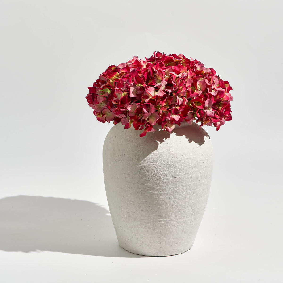 White Ceramic Large Vase (A - White 11.8")