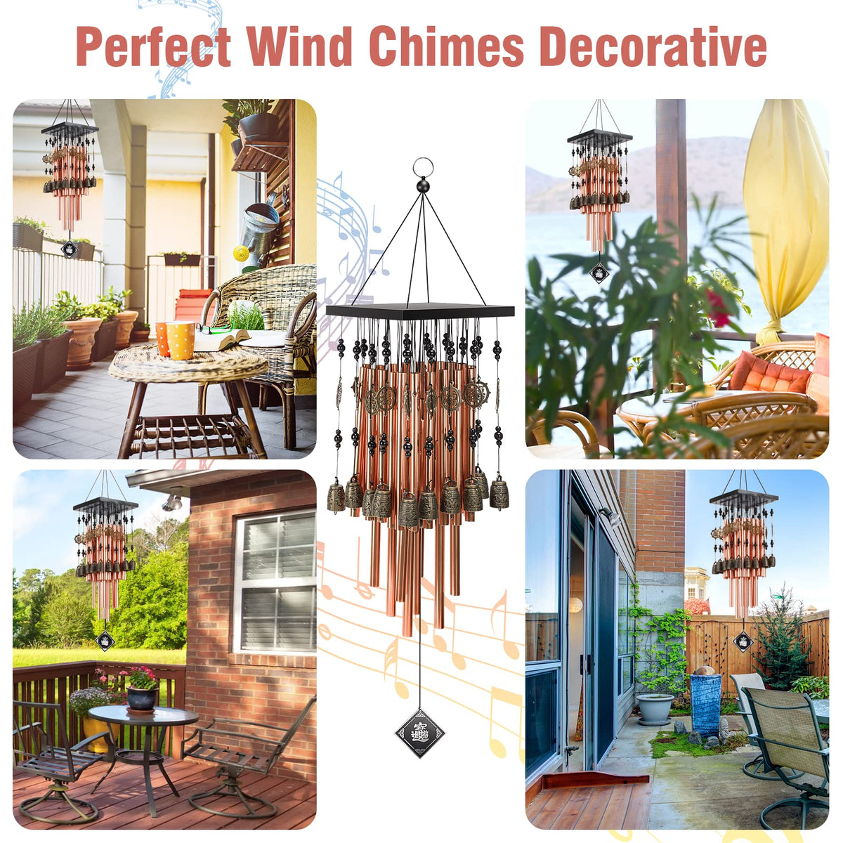30" Metal Memorial Wind Chimes (30" 28Tubes)