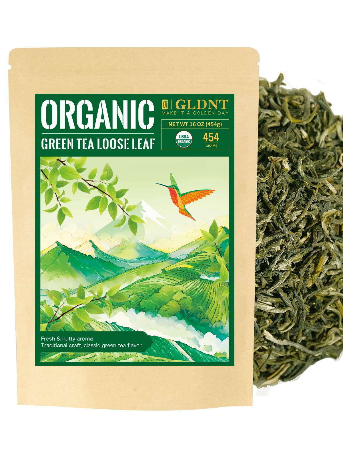 Organic Green Tea Loose Leaf (16 Ounce (Pack of 1))