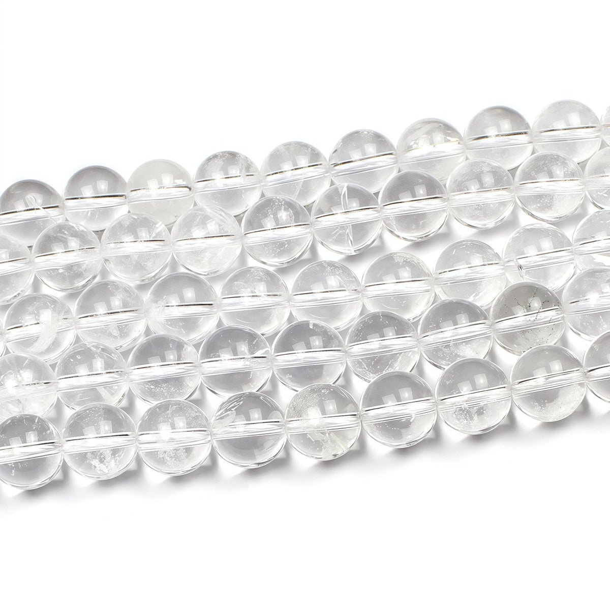 7A Natural White Clear Quartz Round Beads Gemstone Beads for DIY Necklace Bracelat Jewelry Making Strand 15" (White Clear Quartz / 12mm)