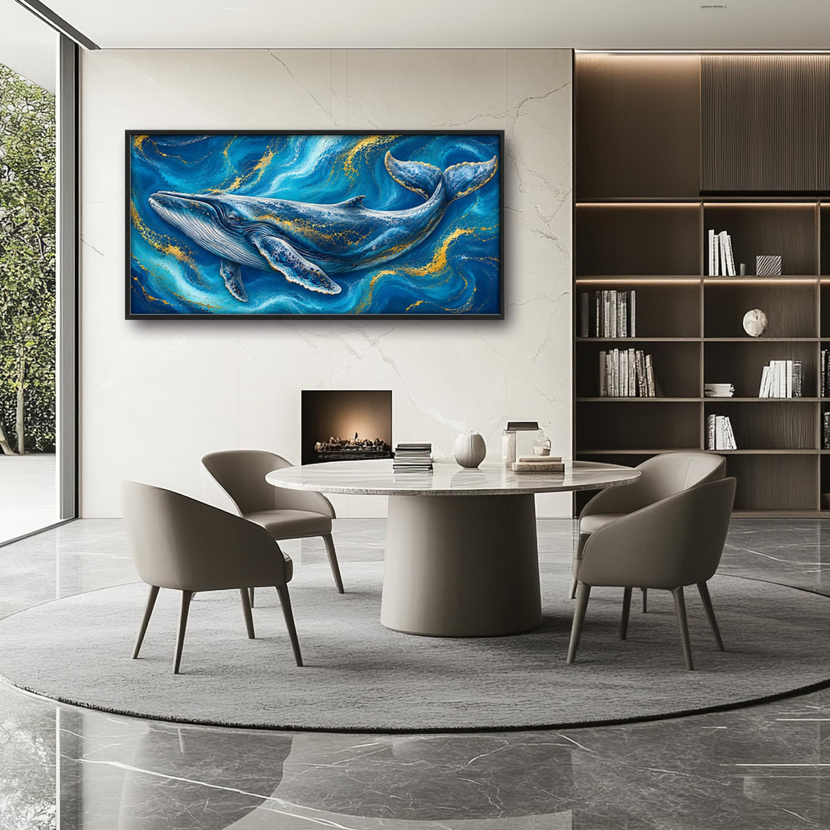 Humpback Whale Large Wall Art (whale / 60"L x 30"W)