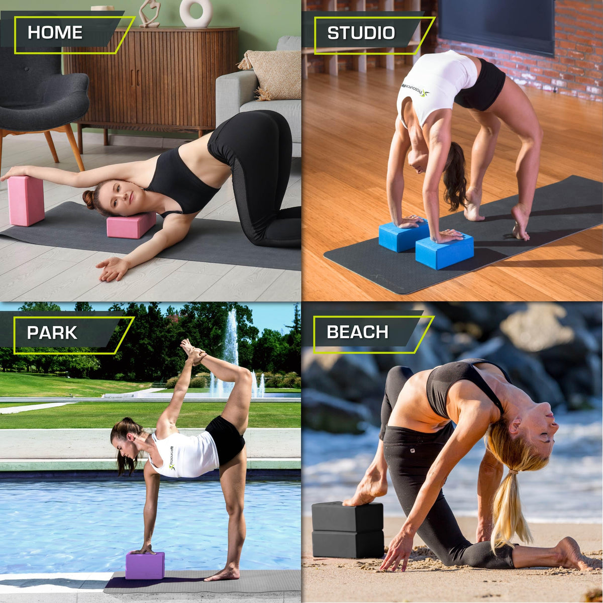 Foam Yoga Blocks (Pink)