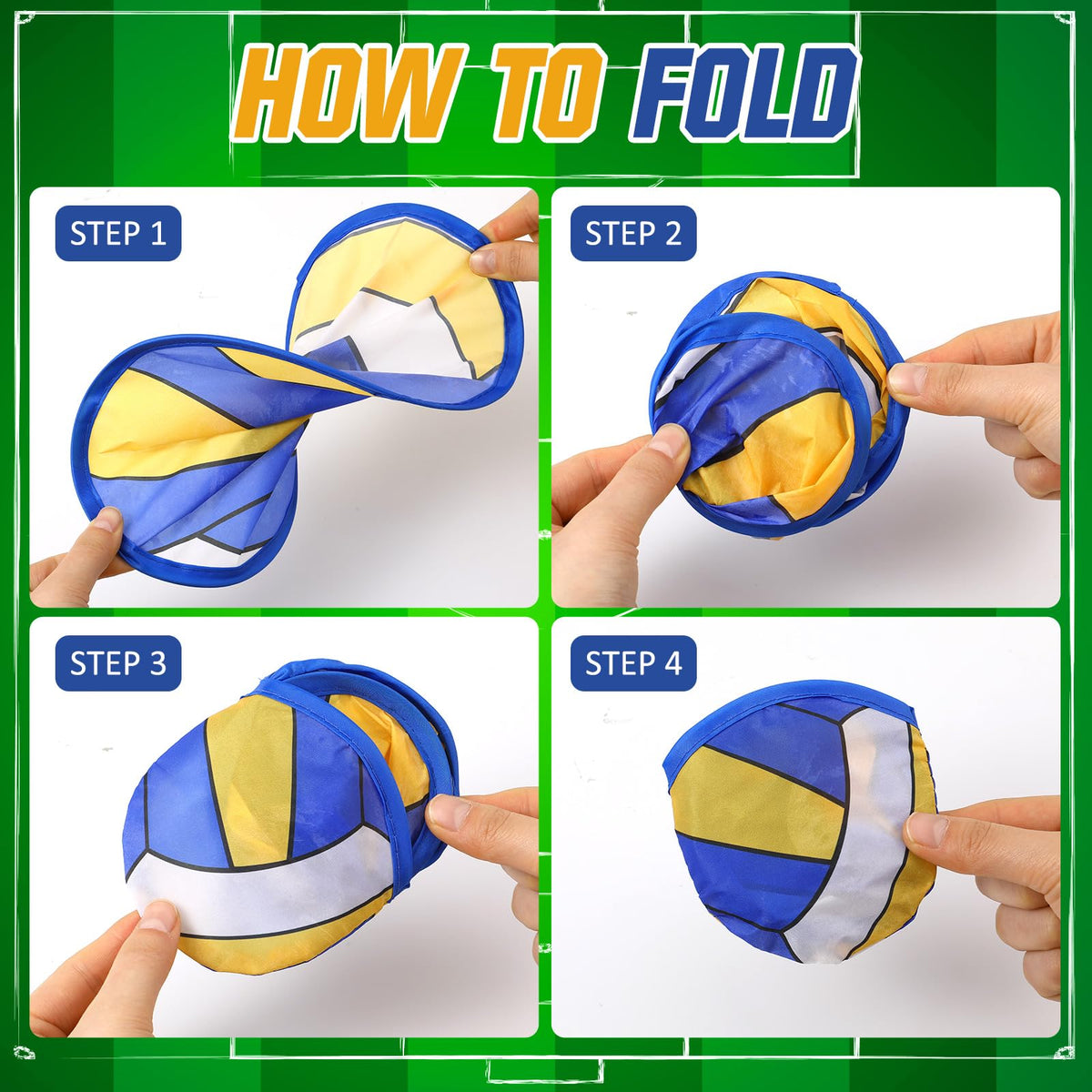 24 Pcs Basketball Football Fly Disc Foldable Fan Sports Theme 8 Style (Ball Patterns)