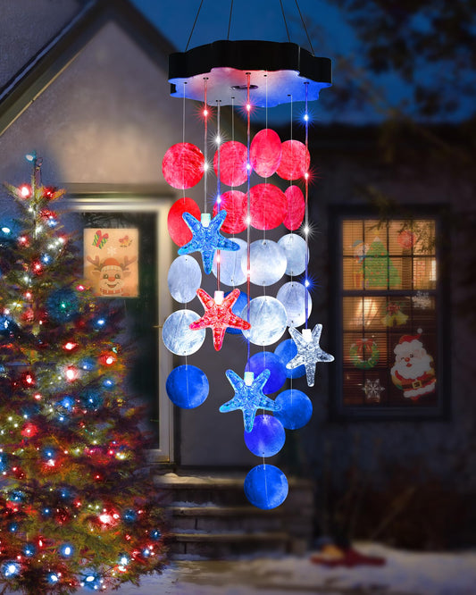 Solar Decorative Lights Outdoor (Red&white&blue)