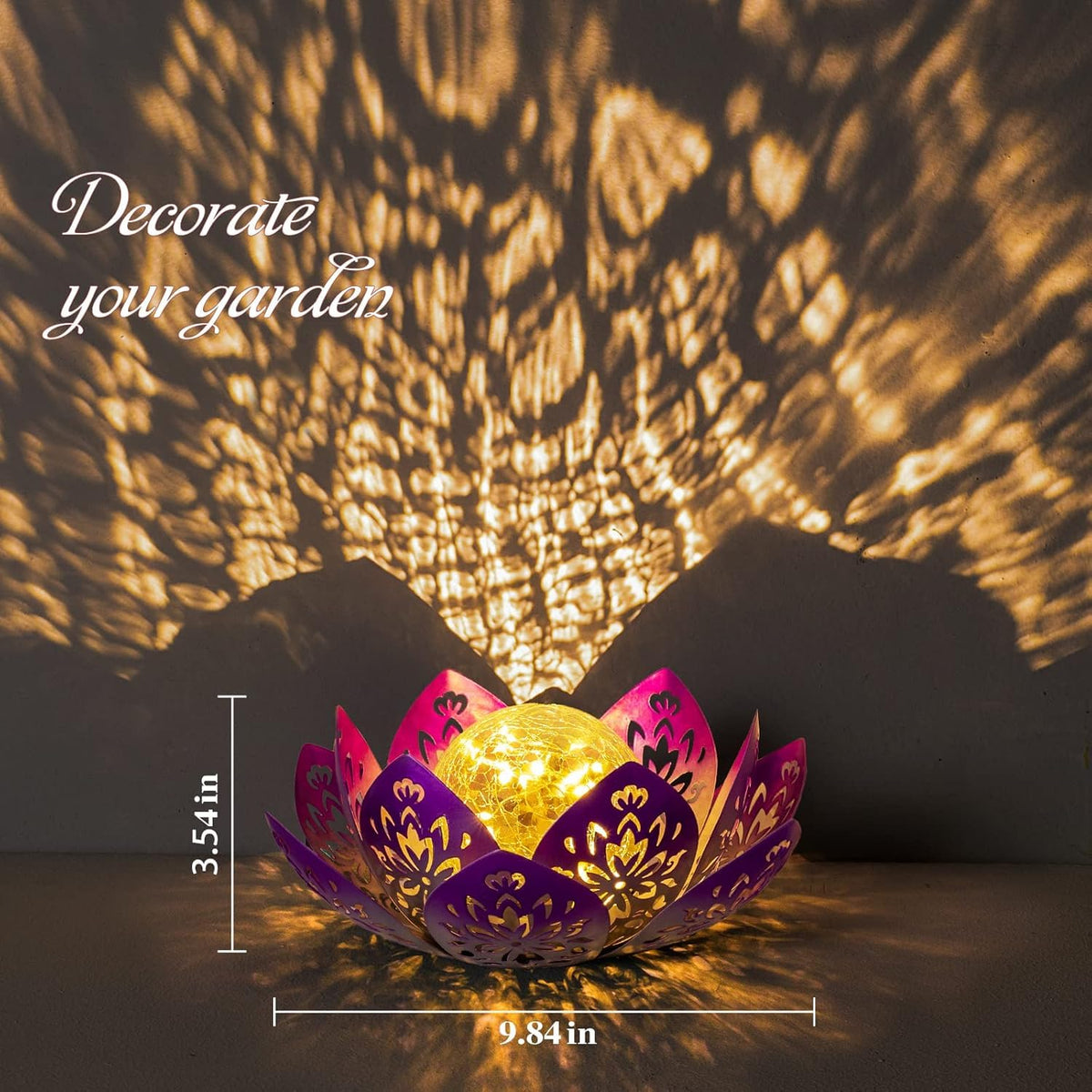 Solar Garden Lights Outdoor Decorative (Hollow Purple)