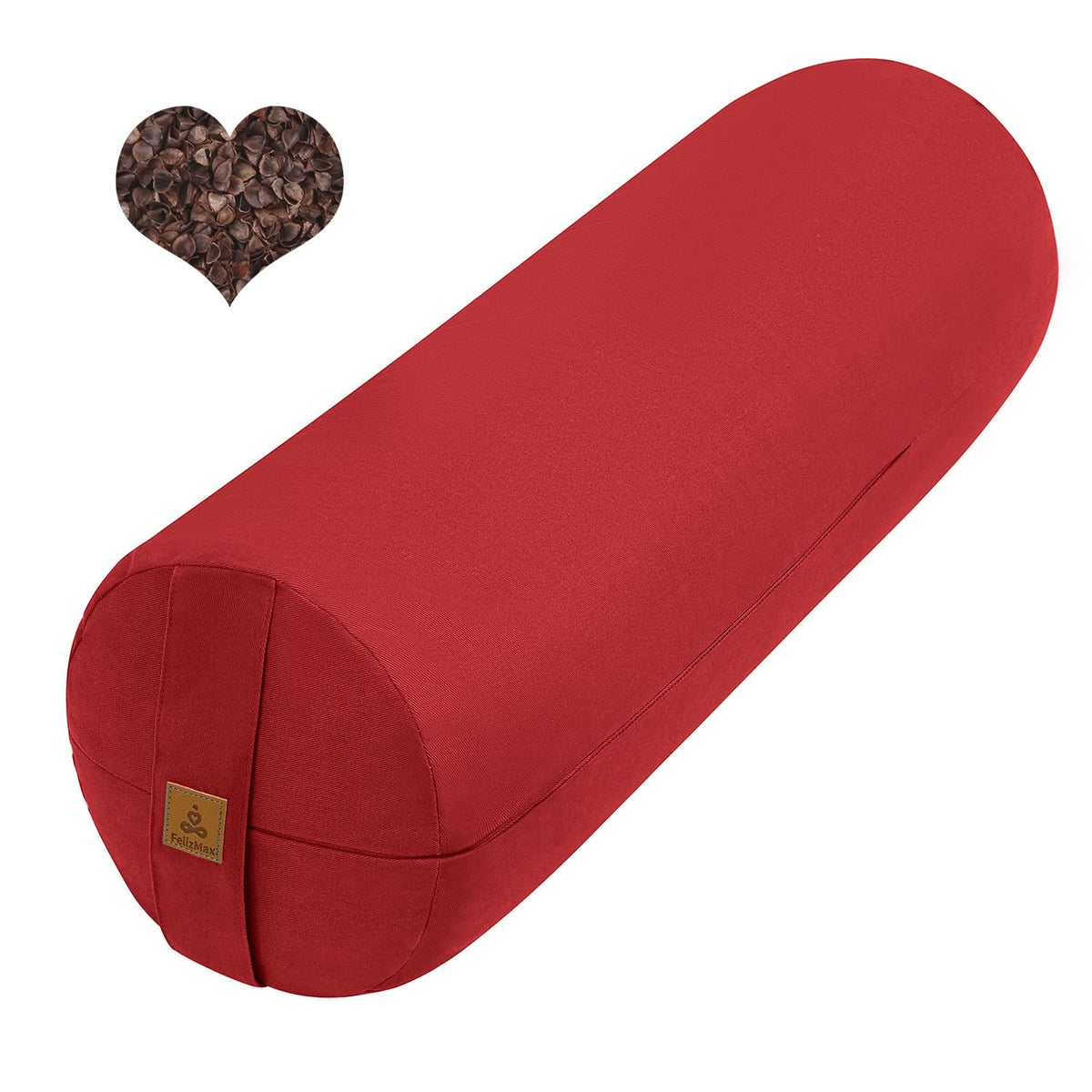 Organic Buckwheat Bolster (Red)