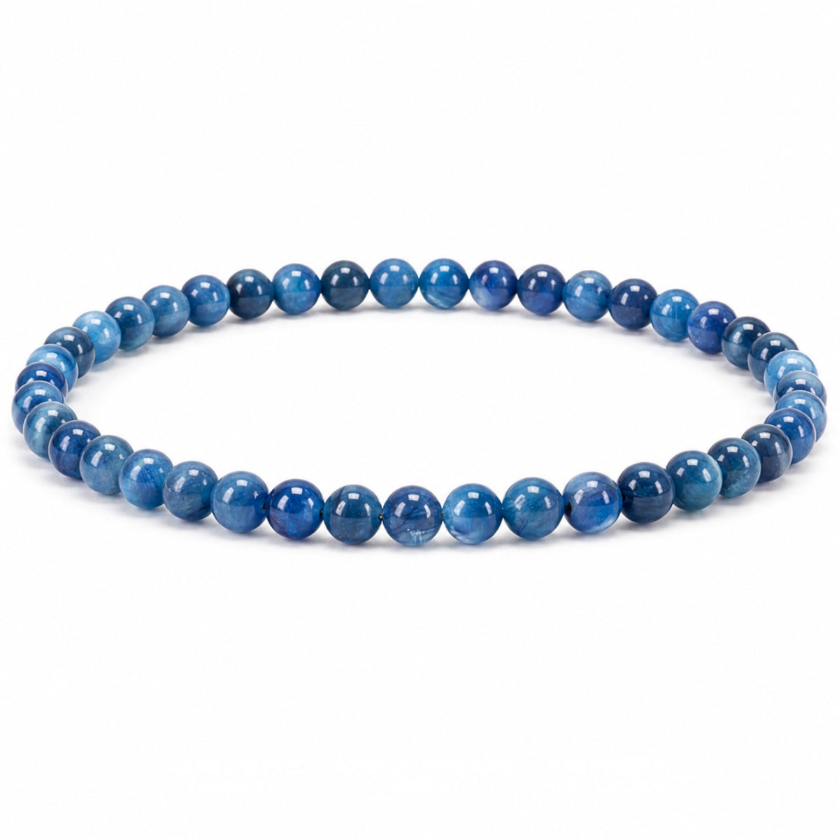 Kyanite Bracelet 4mm Beaded Bracelet (Kyanite / Medium)