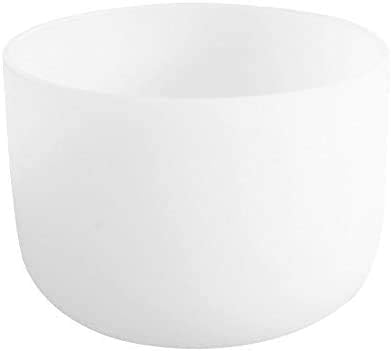 432Hz B Crown Chakra Frosted Quartz Crystal Singing Bowl 8" (8 inch / 432 Hz B note bowl)