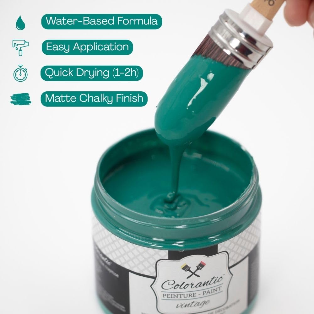 EMERALD Chalk Paint for Furniture DIY (Emerald / 8 Fl Oz (Pack of 1))