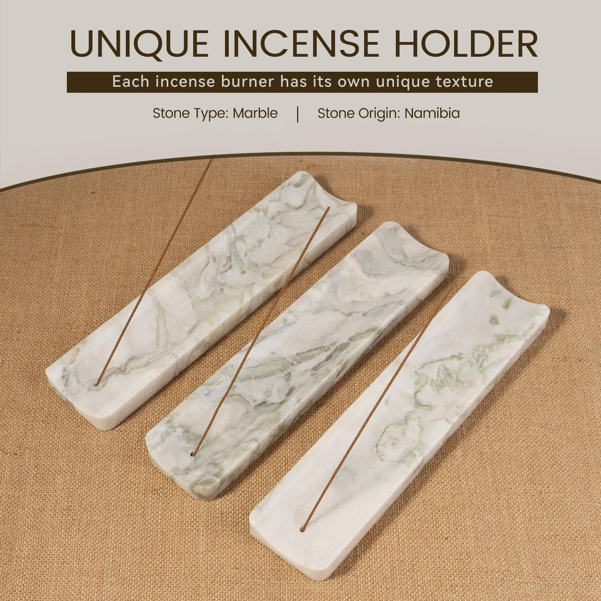 Marble Incense Holder (Bianco Palomino)