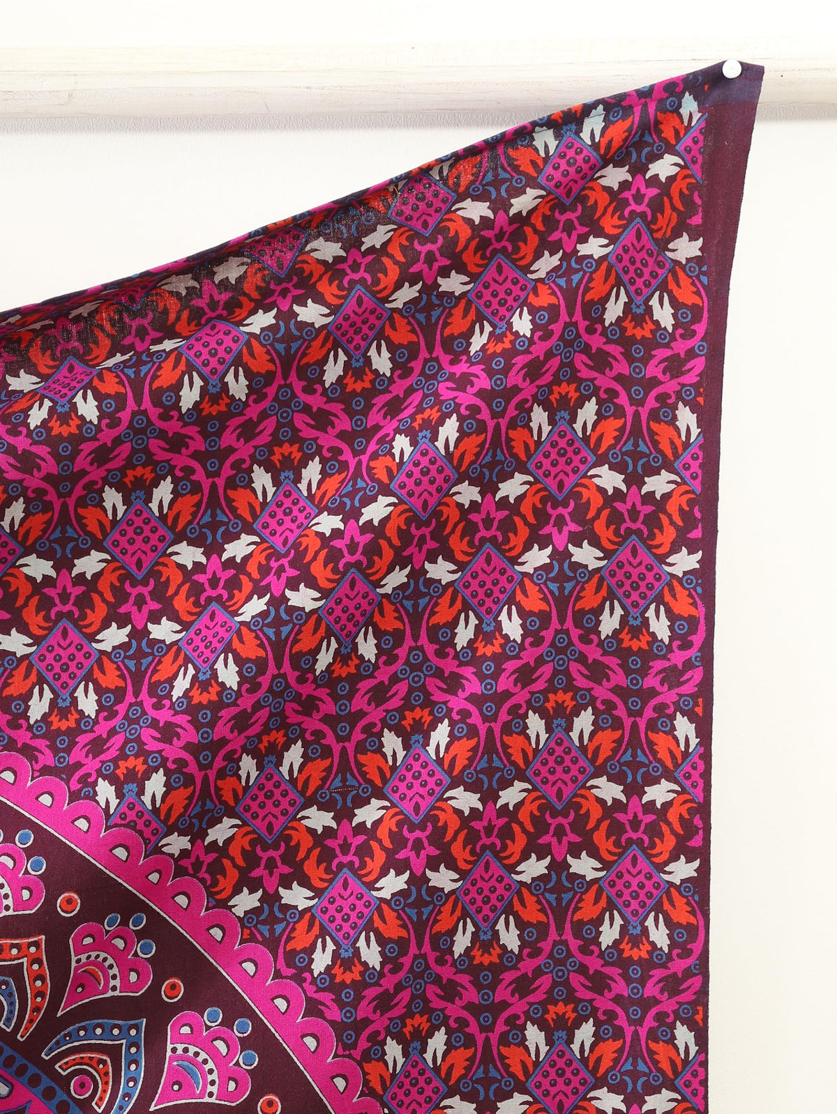 Mandala Hippie Psychedelic Ombre Tapestry Wall Hanging (60L" x 54W" / Purple Wine)