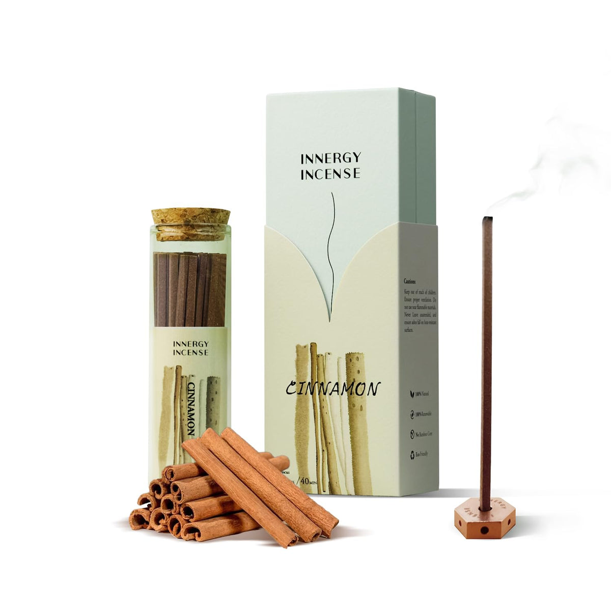 Innergy Cinnamon Square Incense Sticks (Cinnamon)