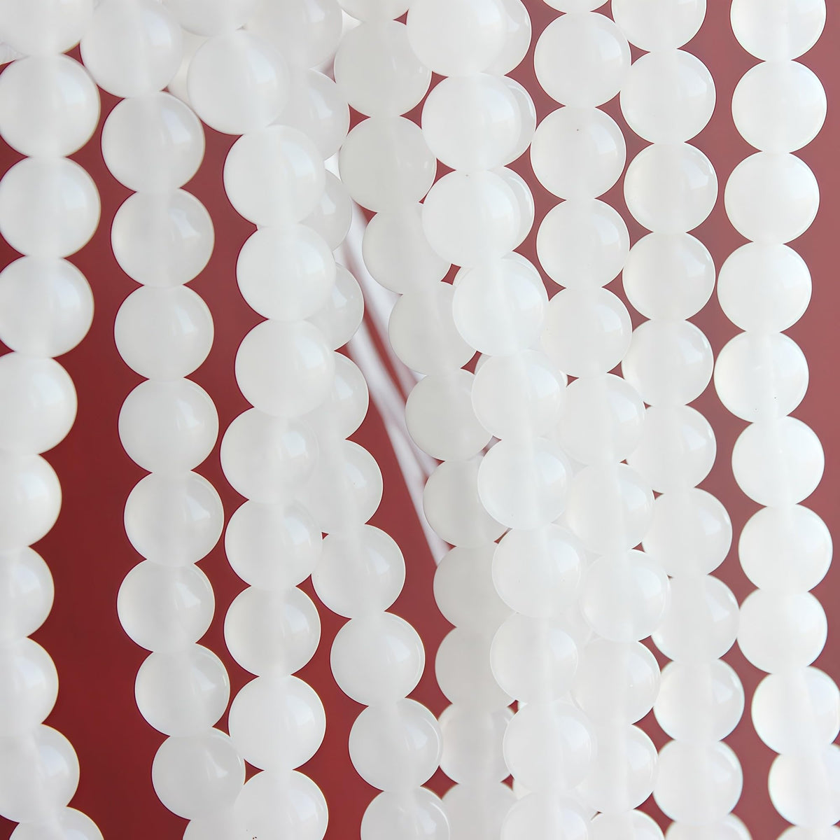 Beads for Energy Bracelets Yoga Bracelet DIY Bracelet Natural Stone Beads White Jade 38 Pieces (White Jade / 10mm)