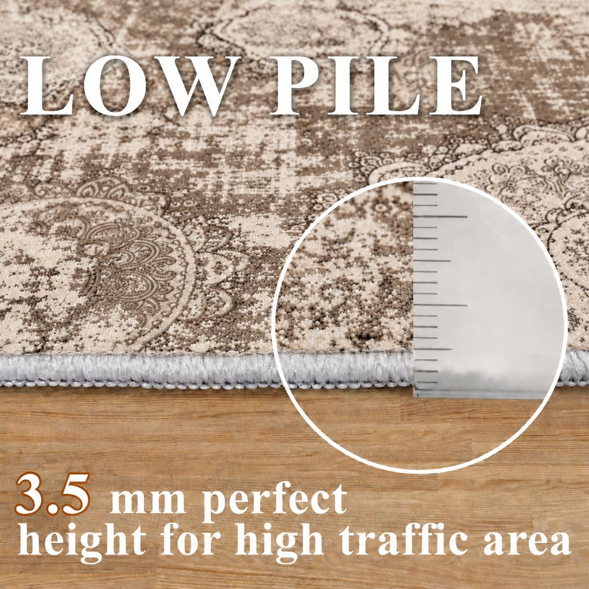 Abstract Area Rug 2x3 Entryway (Brown / 2' x 3' (Rectangular))