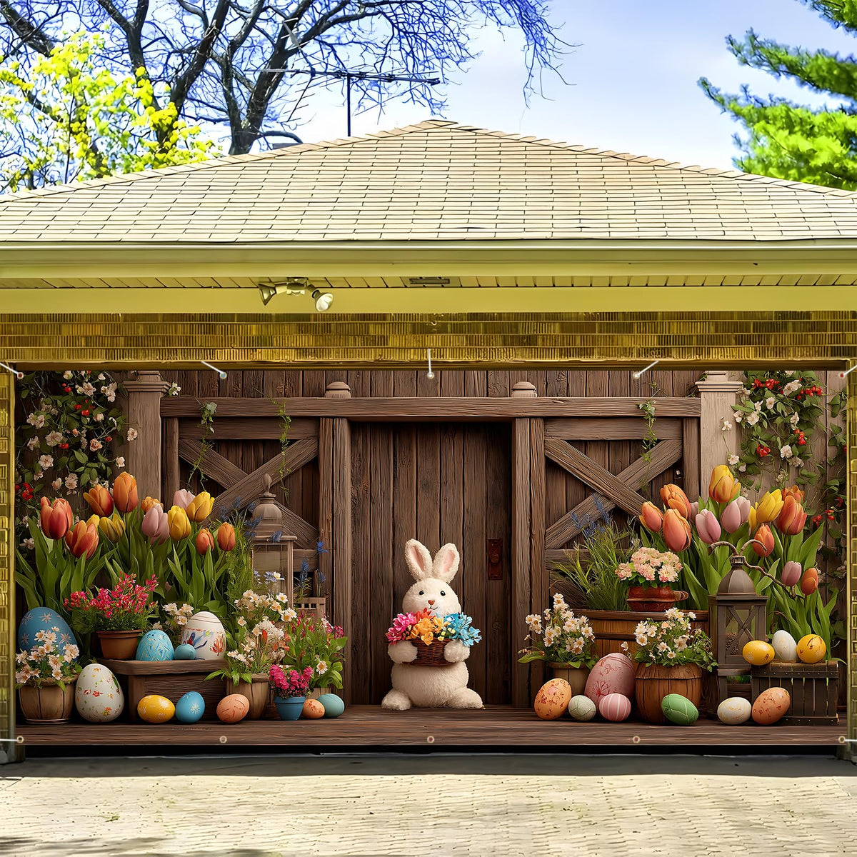 6x13 feet 157x71 inches (Flower Rabbit)