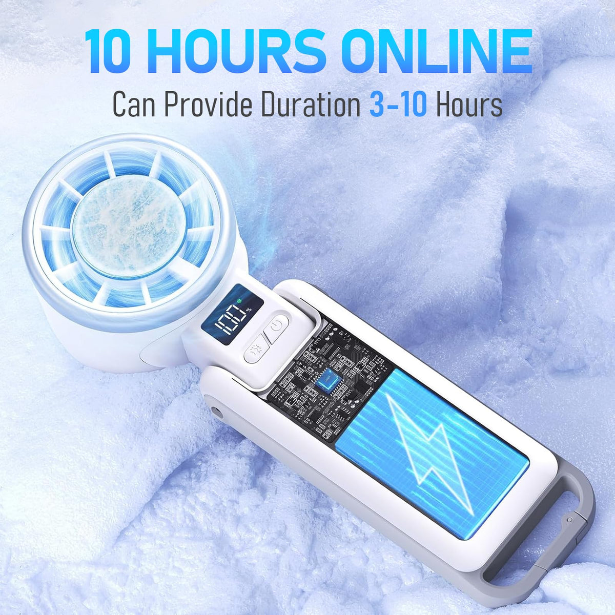 Portable Handheld Cooling Fan (white)