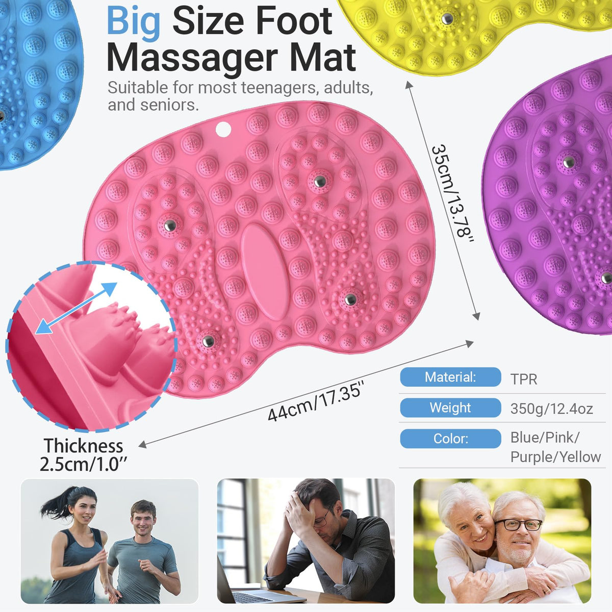 Foot Massager Mat 2PCS (Bluex2)