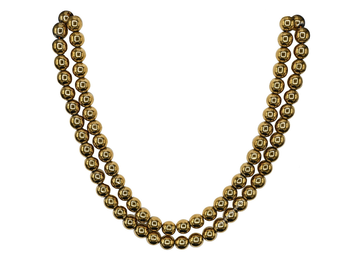 Golden Hematite Mala Beads (Golden Hematite / Plain)