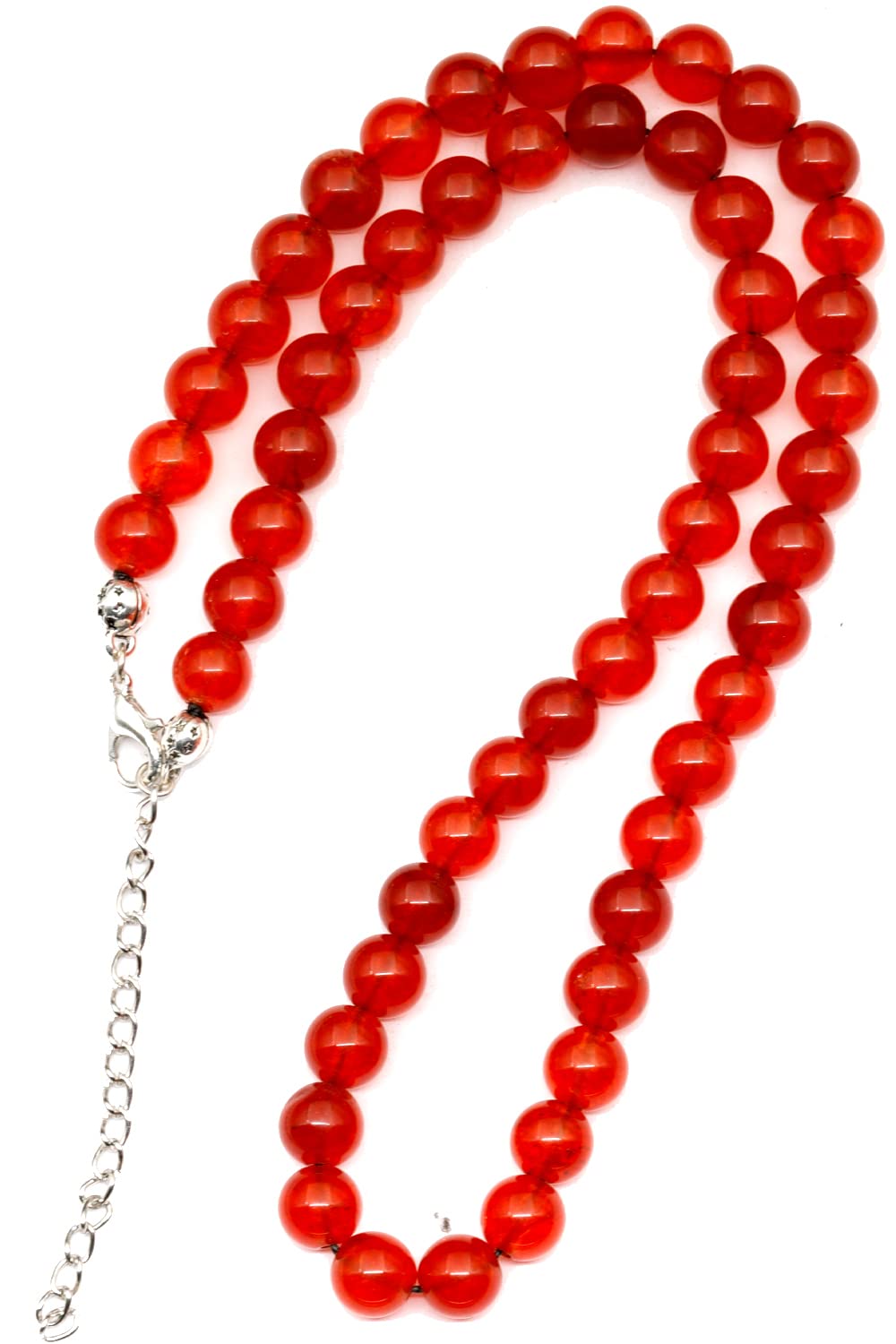 Natural Carnelian Beaded Choker Necklace (Carnelian / 22 Inches)