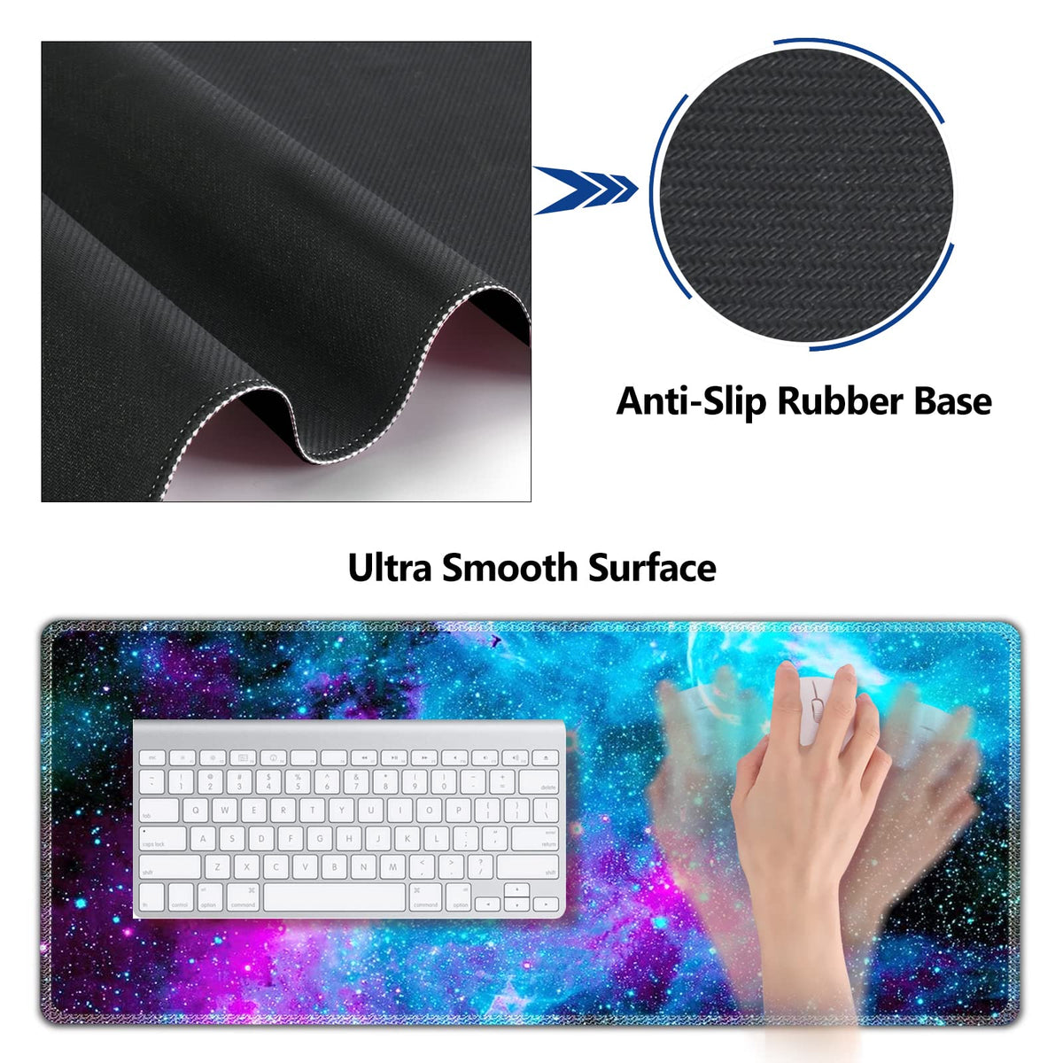 Large Gaming Mouse Pad Set (Galaxy Nebula Universe)