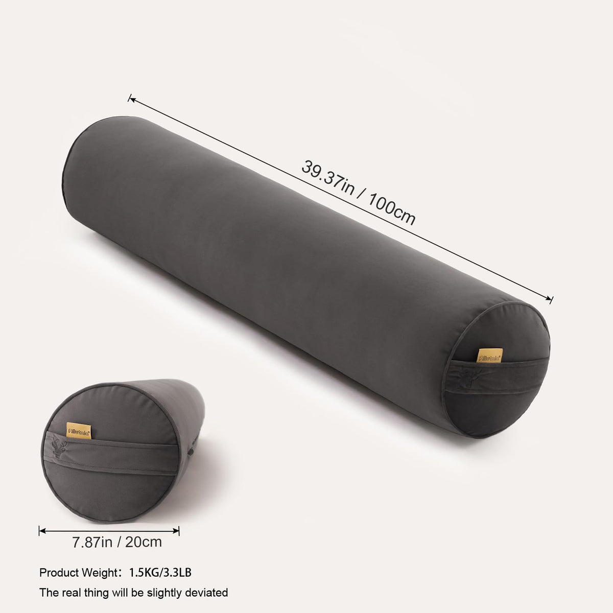 Body Pillow for Adults (Steel Gray / 39.37"*7.87")
