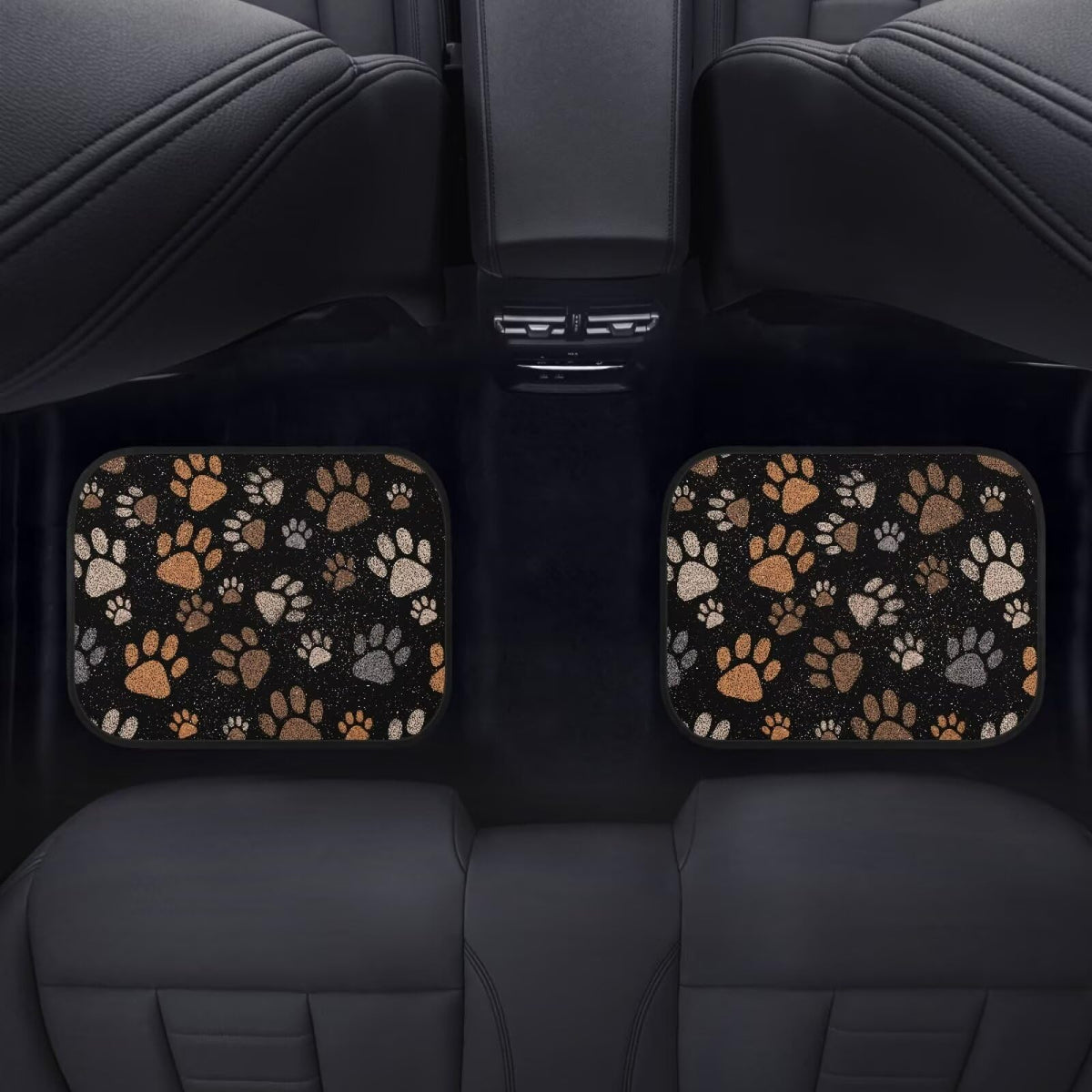 Brown Dog Paw Car Carpet Floor Mat Non Slip Rubber Car Carpet Mat Protector 4 Piece Automotive Floor Mats Front Universal Cars Foot Pads Brown Cars Accessories for SUV Vehicle Van (Brown Dog Paw)