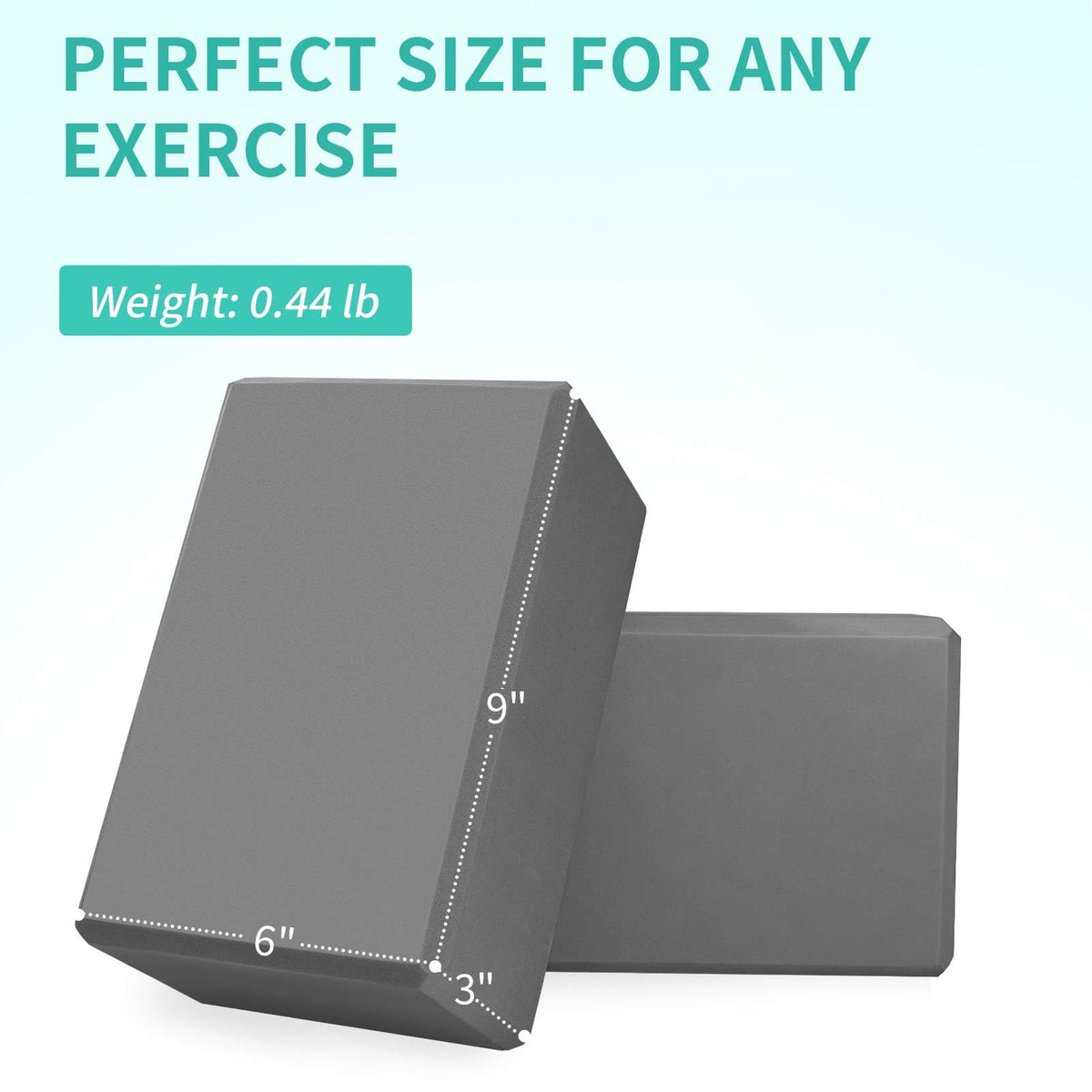 4 Pack Yoga Blocks (4 Pack-Grey-9x6x3in / 9x6x3 IN)