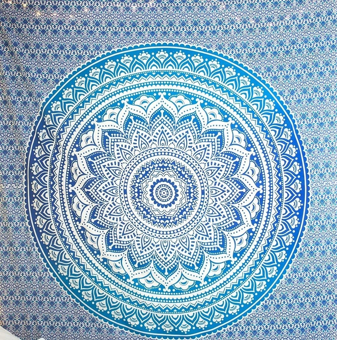Ombre Wall Hanging Bohemian Tapestry (Blue / 60"L x 54"W)